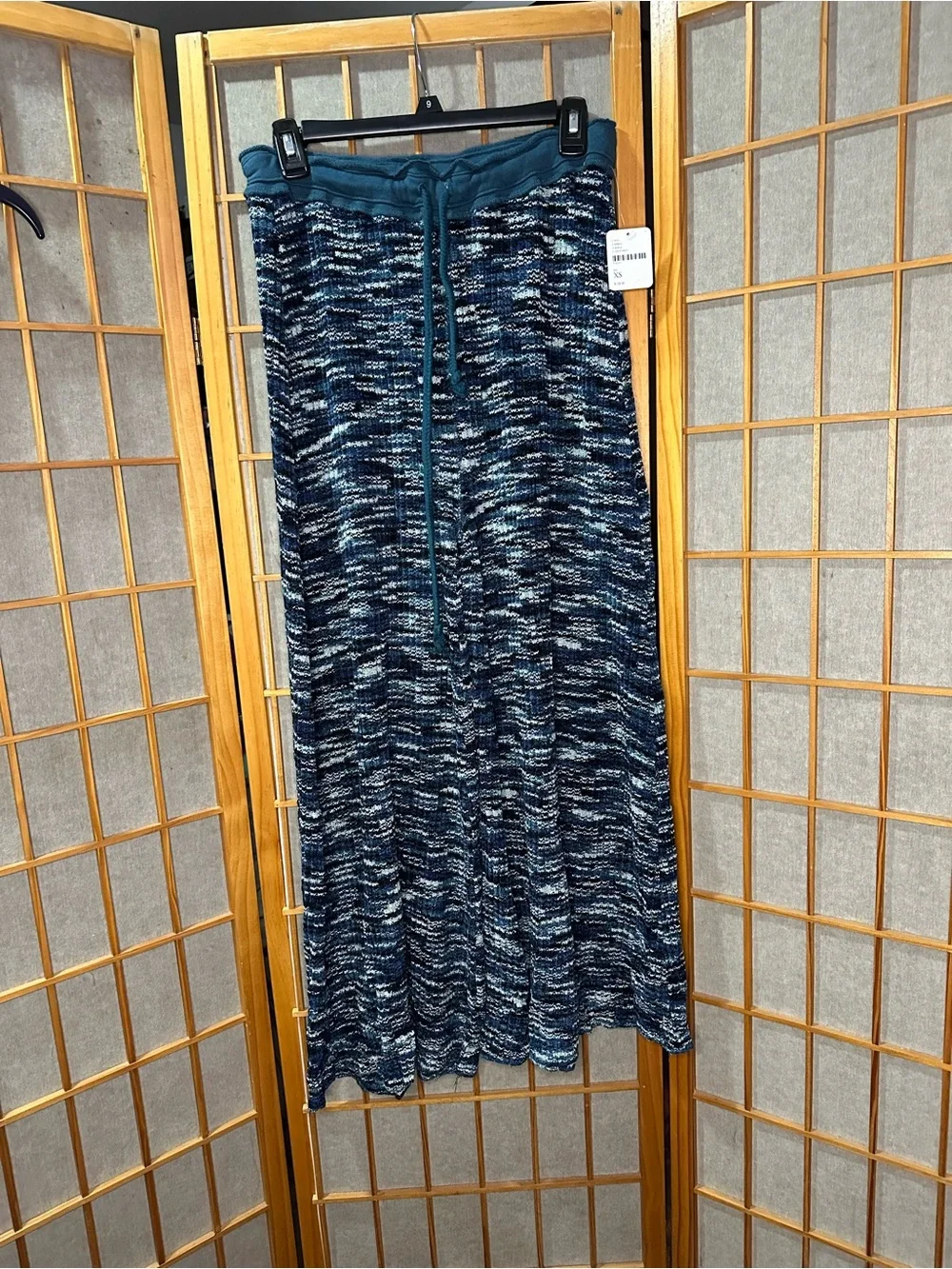Free People Multi Color Teal Blue 2 Piece Set